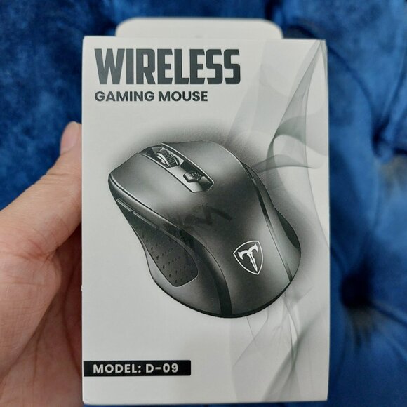 Wireless GAMING Mouse D-09 Black Color Comfort Grip - Picture 1 of 8
